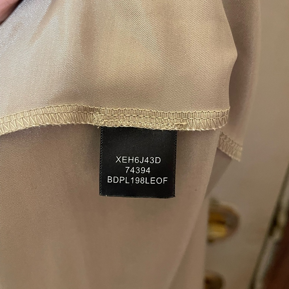 BCBG Paris Beige Silk Blend Dress - Picture 5 of 6